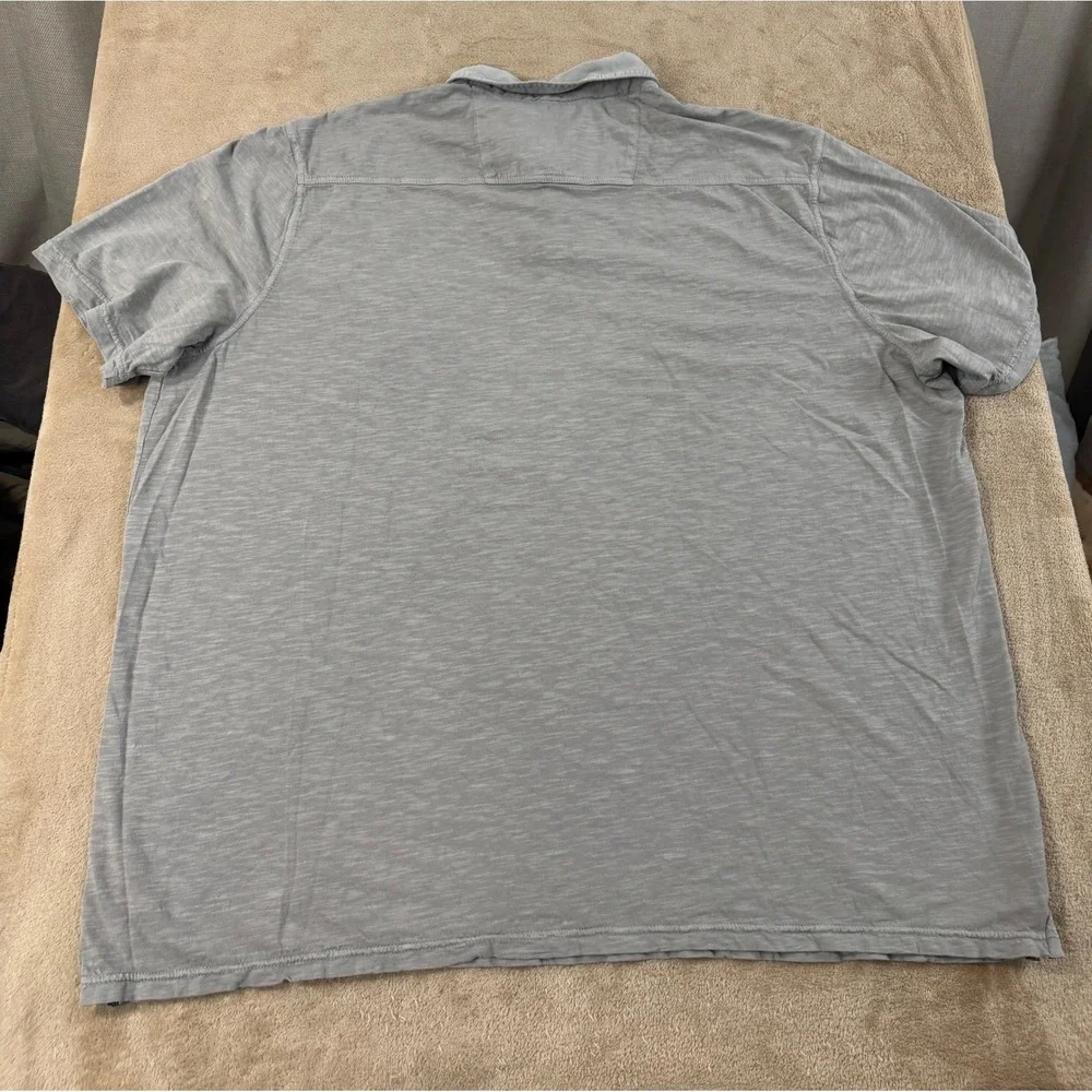 Tommy Bahama Polo Shirt Men's‎ 3XLB Big Grey Organic Cotton Short Sleeve